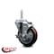 Service Caster 4 Inch Maroon Polyurethane Wheel Swivel 58 Inch Threaded Stem Caster with Brake SCC SCC-TS20S414-PPUB-MRN-TLB-58212 - alternate 3